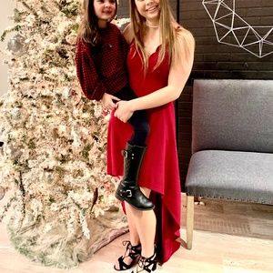 Red high-low Dress